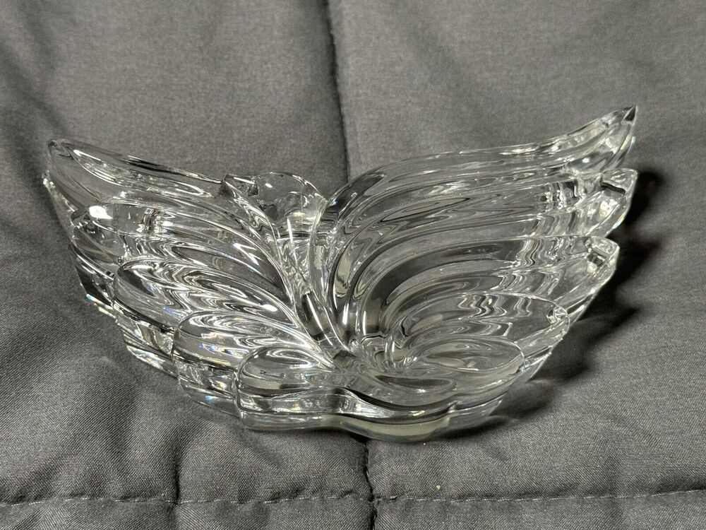 Vintage Mikasa Crystal Glass Swan Trinket/with Lid